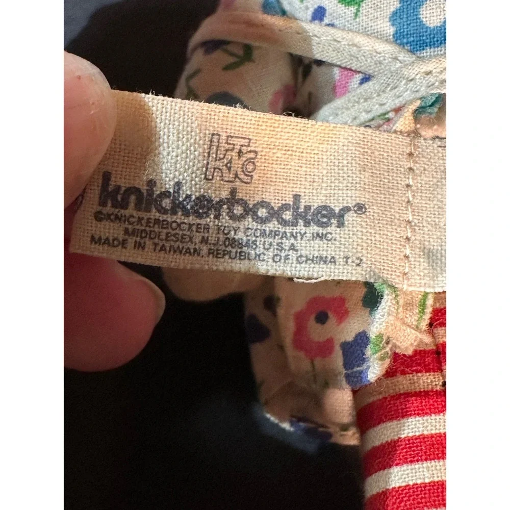 Vintage Knickerbocker Raggedy Ann and Andy 7.25 Inch Cloth Doll Set 1970s